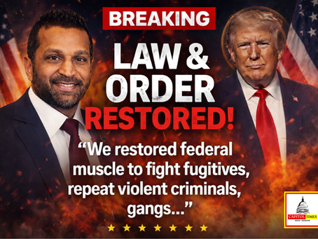 LAW & ORDER DELIVERED: Historic Murder Collapse Proves Trump Strategy Worked — FBI Director Patel Sounds Victory Trumpet