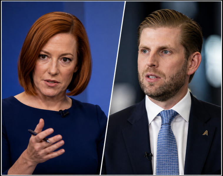 Eric Trump Fires Back at Liberal Media Attacks, Announces Lawsuit Against Jen Psaki and MS NOW