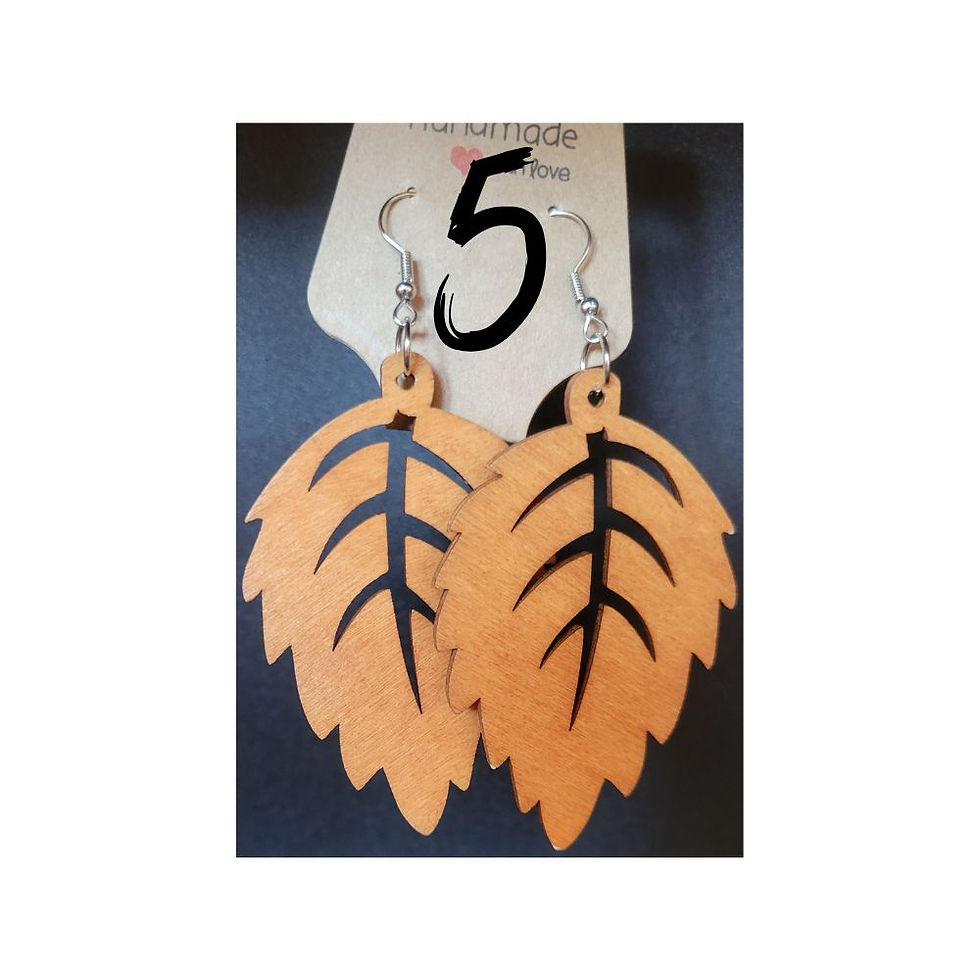 Thumbnail: Handcrafted Wooden Earrings – Lightweight & Nature-Inspired