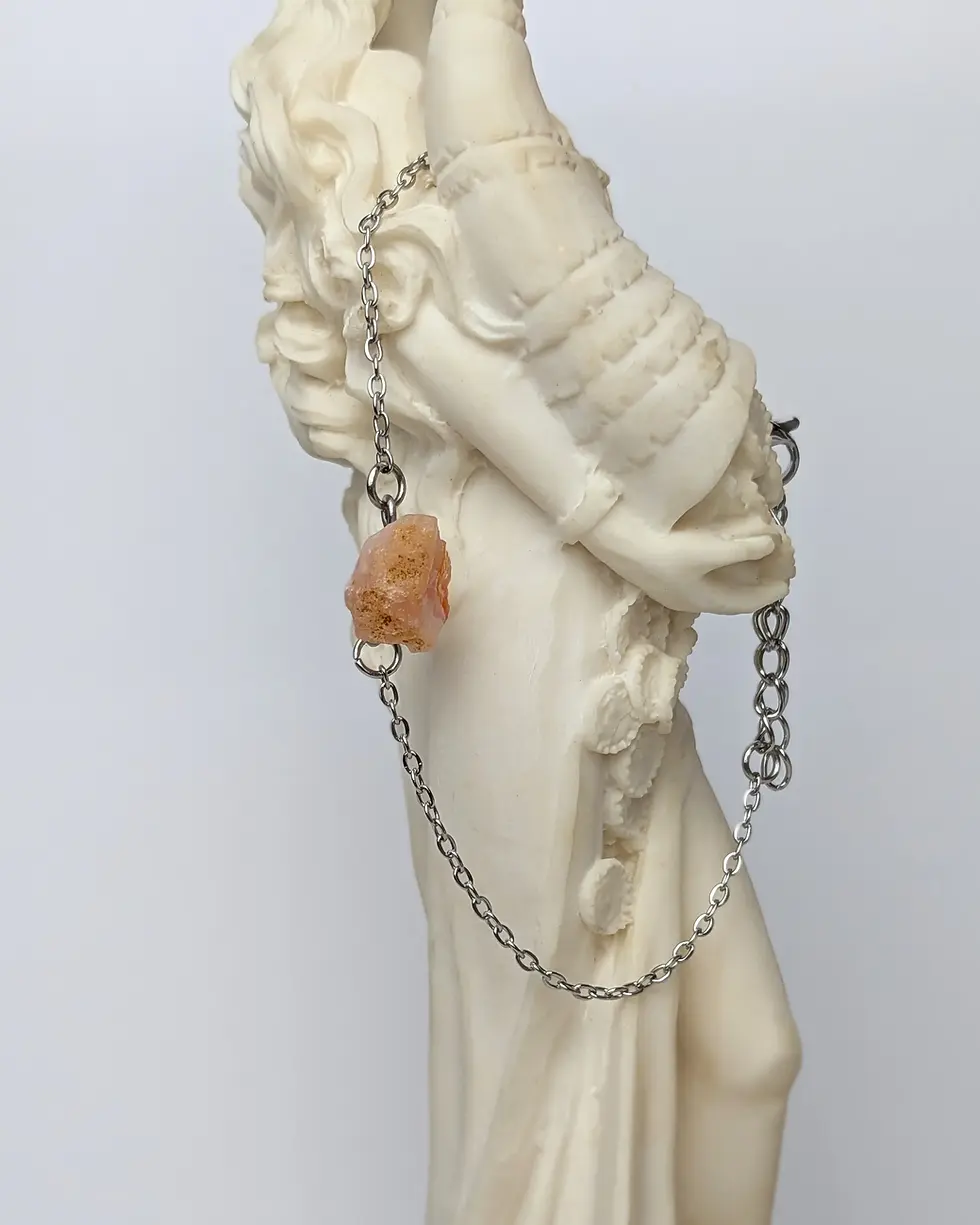 bransoletka ze stali szlachetnej z naturalnym agatem karneolowym