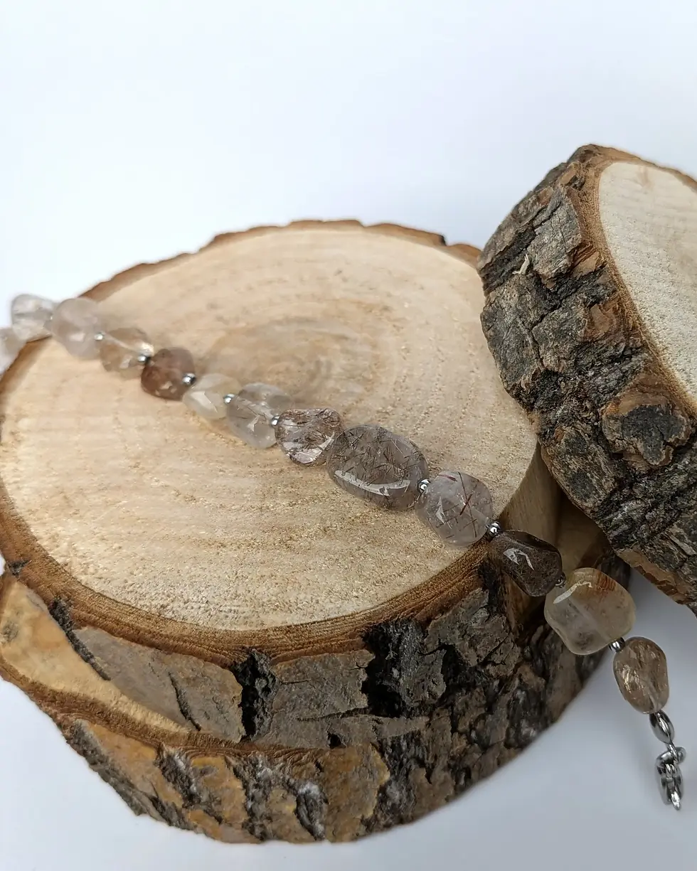 Miniatura: bransoletka z kwarcem