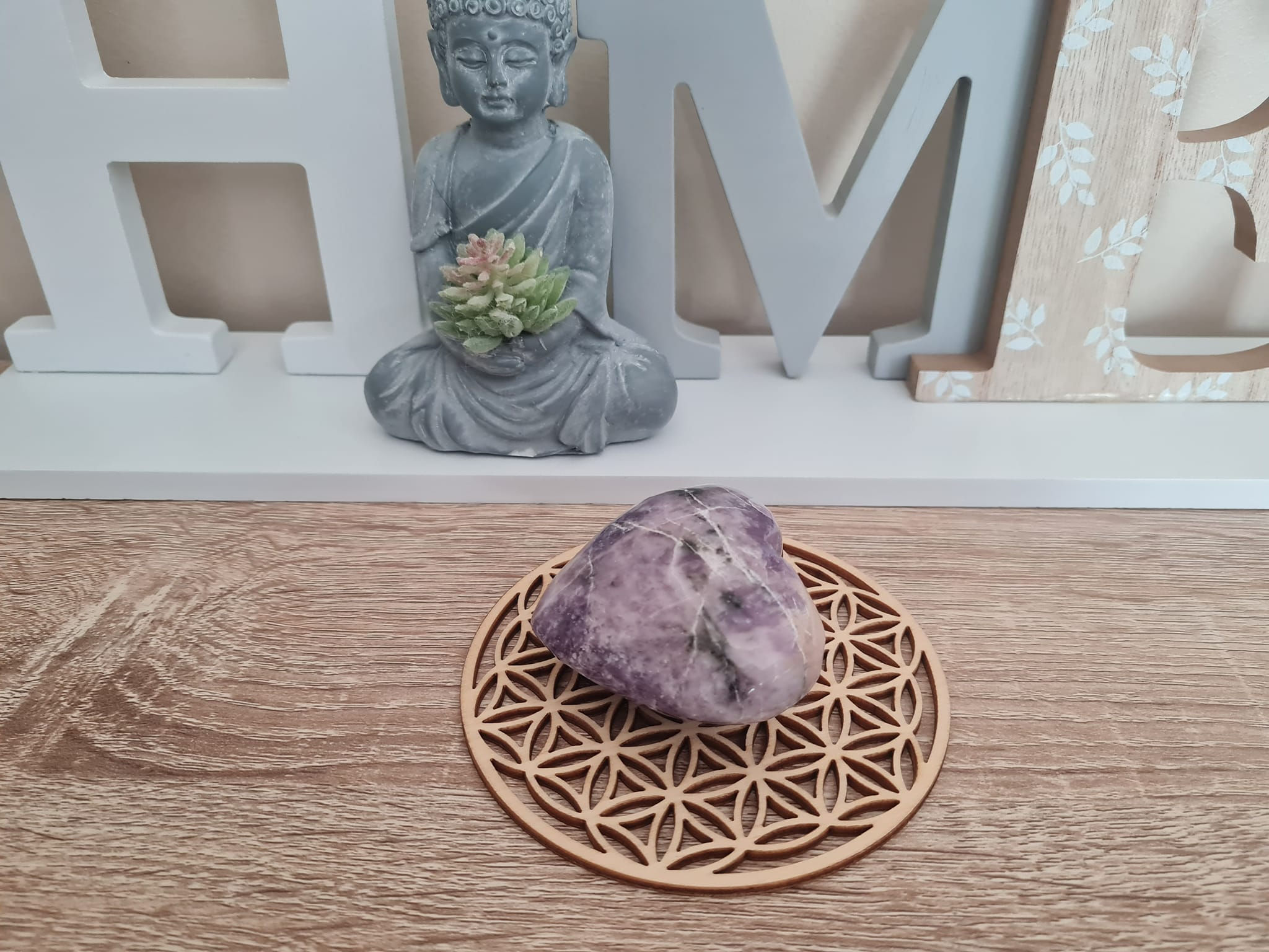 Cœur en Lépidolite