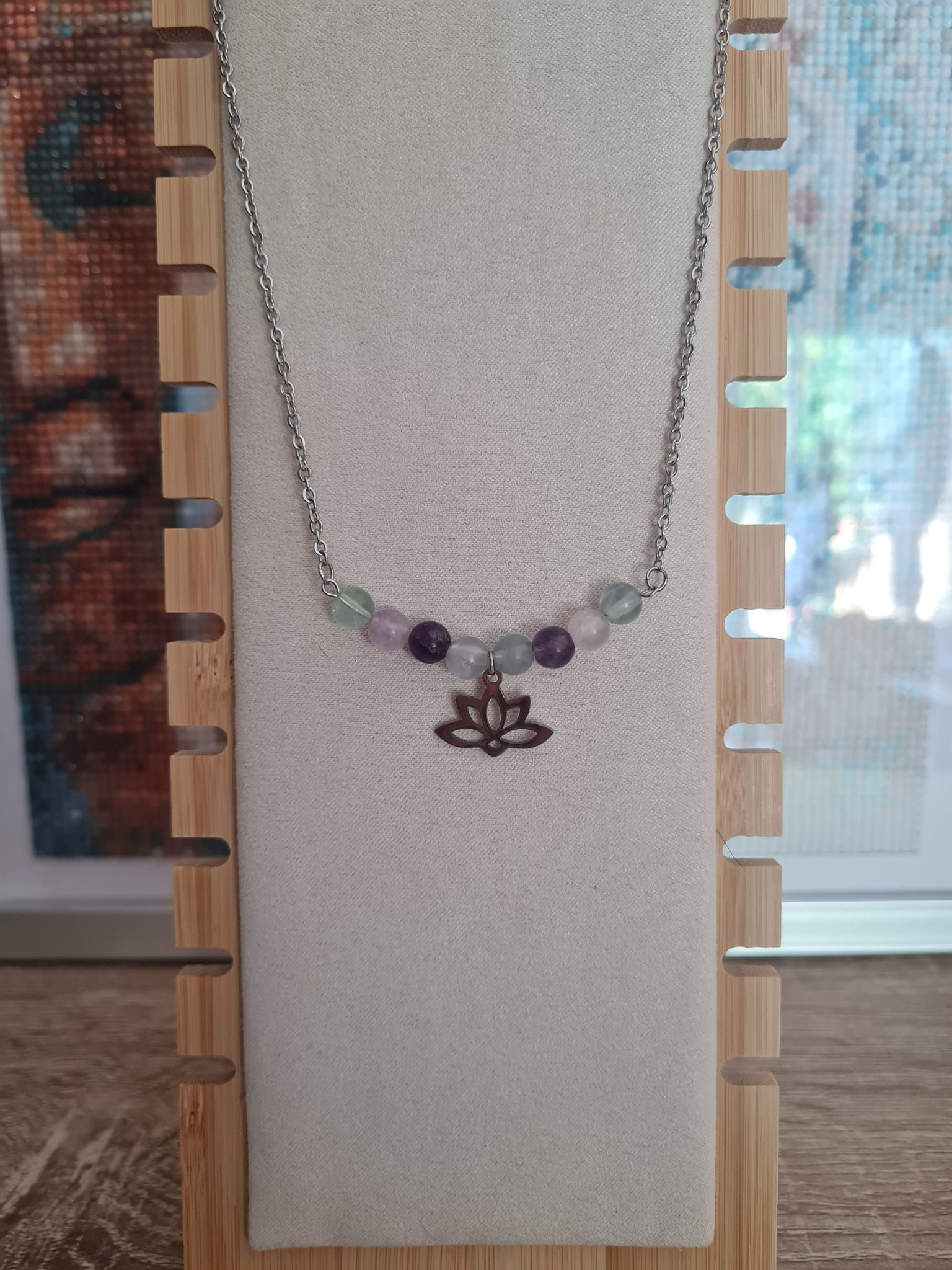 Collier en Fluorite multicolore