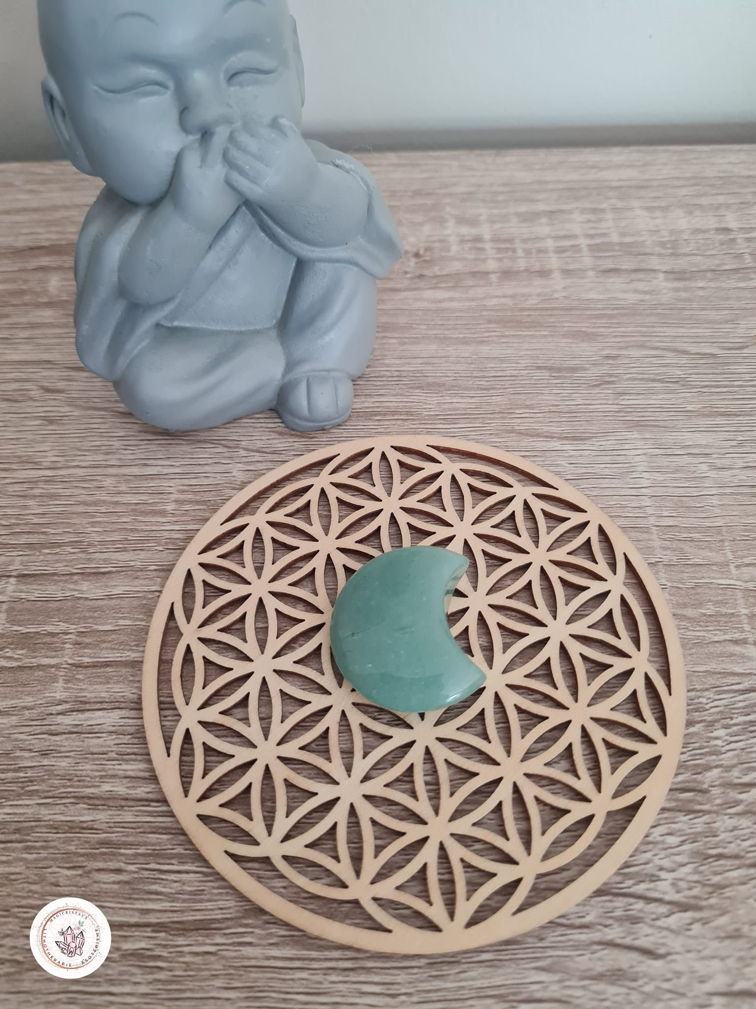 Petite lune en Aventurine verte