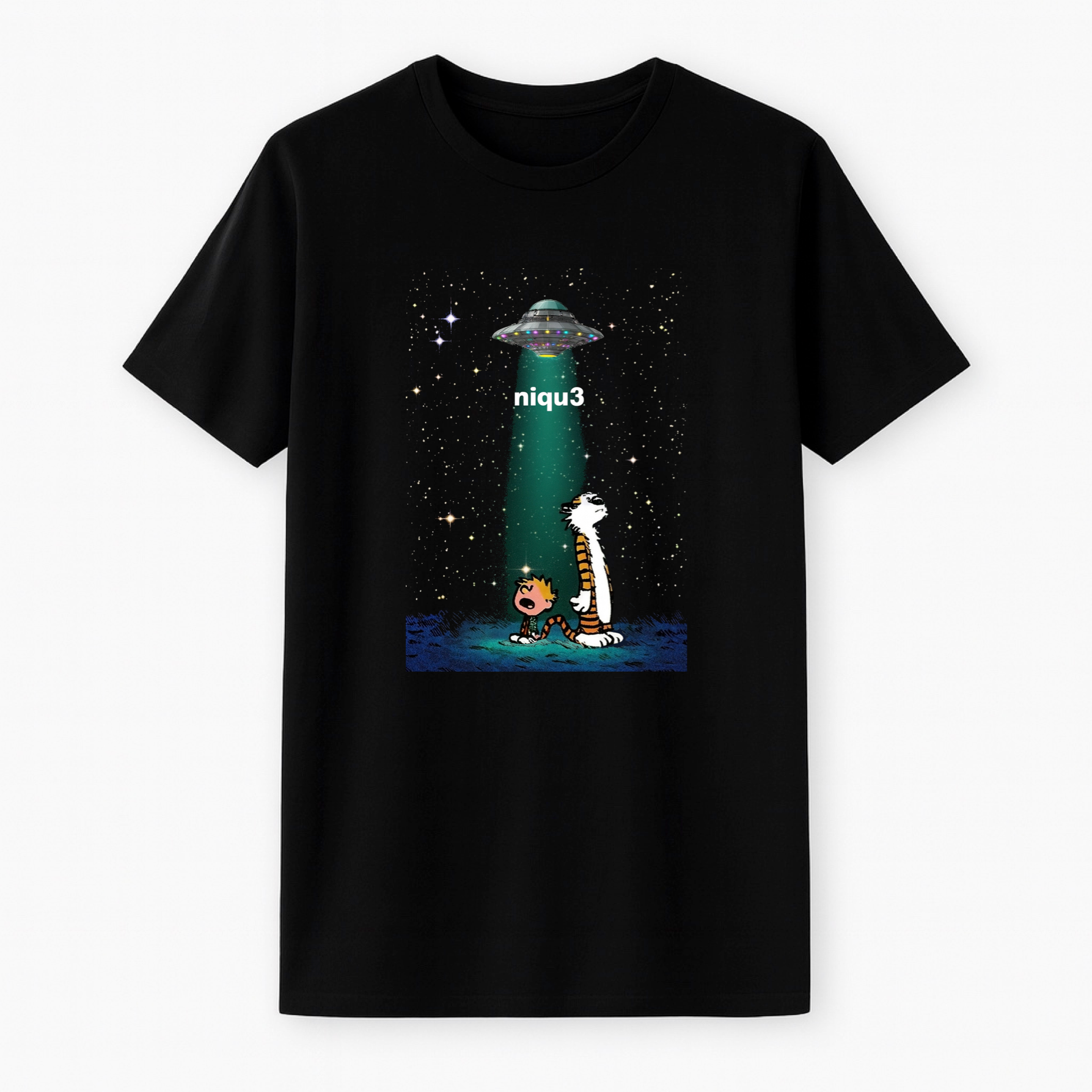 Stargazing Invasion Black T-Shirt