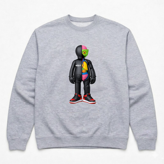 Split Anatomy Gray Sweatshirt