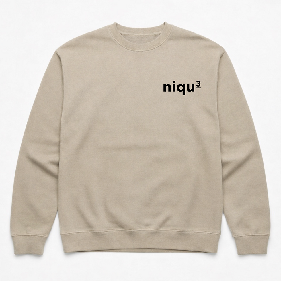 Cement sweatshirt with niqu3 logo