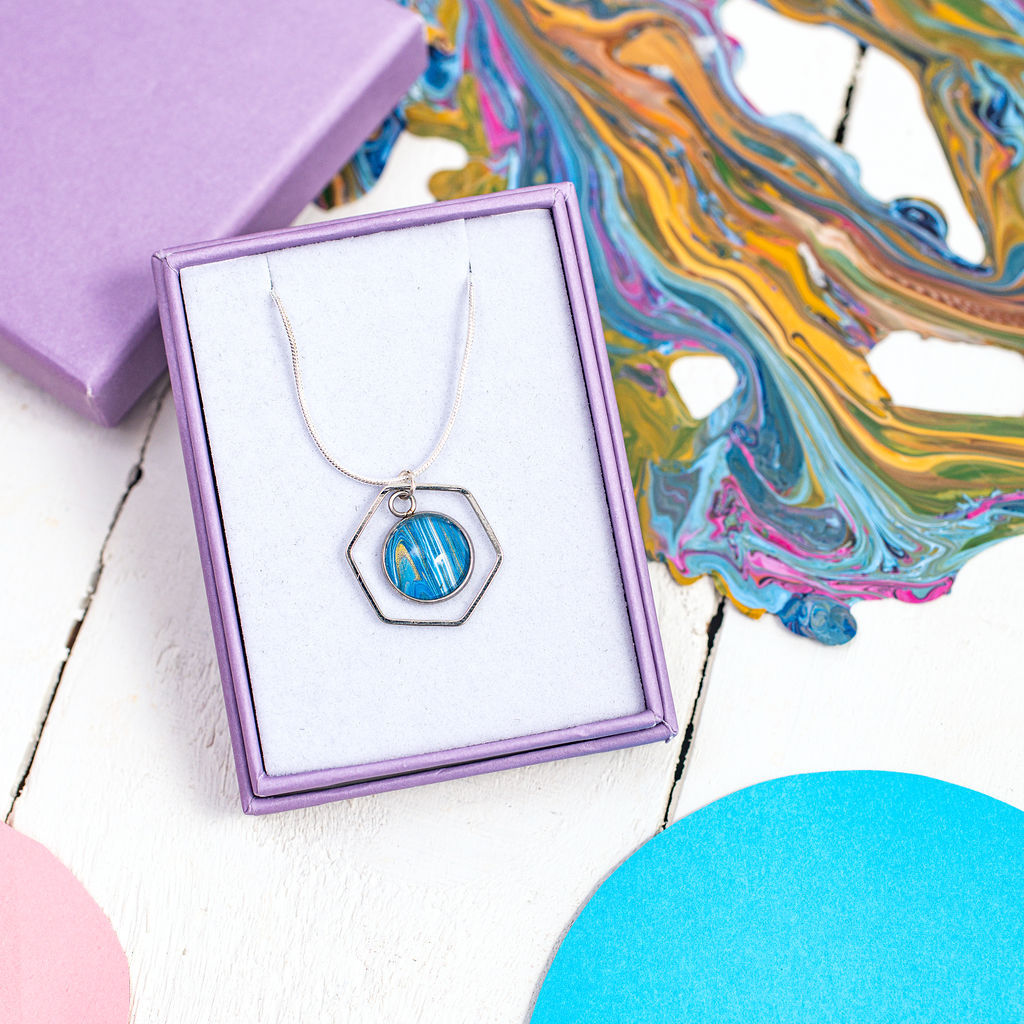 Hexagon Pendant Necklace