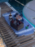 Beverages and snacks on the ledge for yacht charter guests.