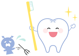 虫歯に勝つ歯のイラスト