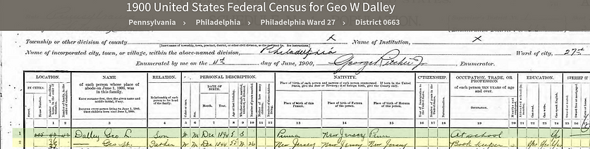 George Washington Dally census surveyor summerville
