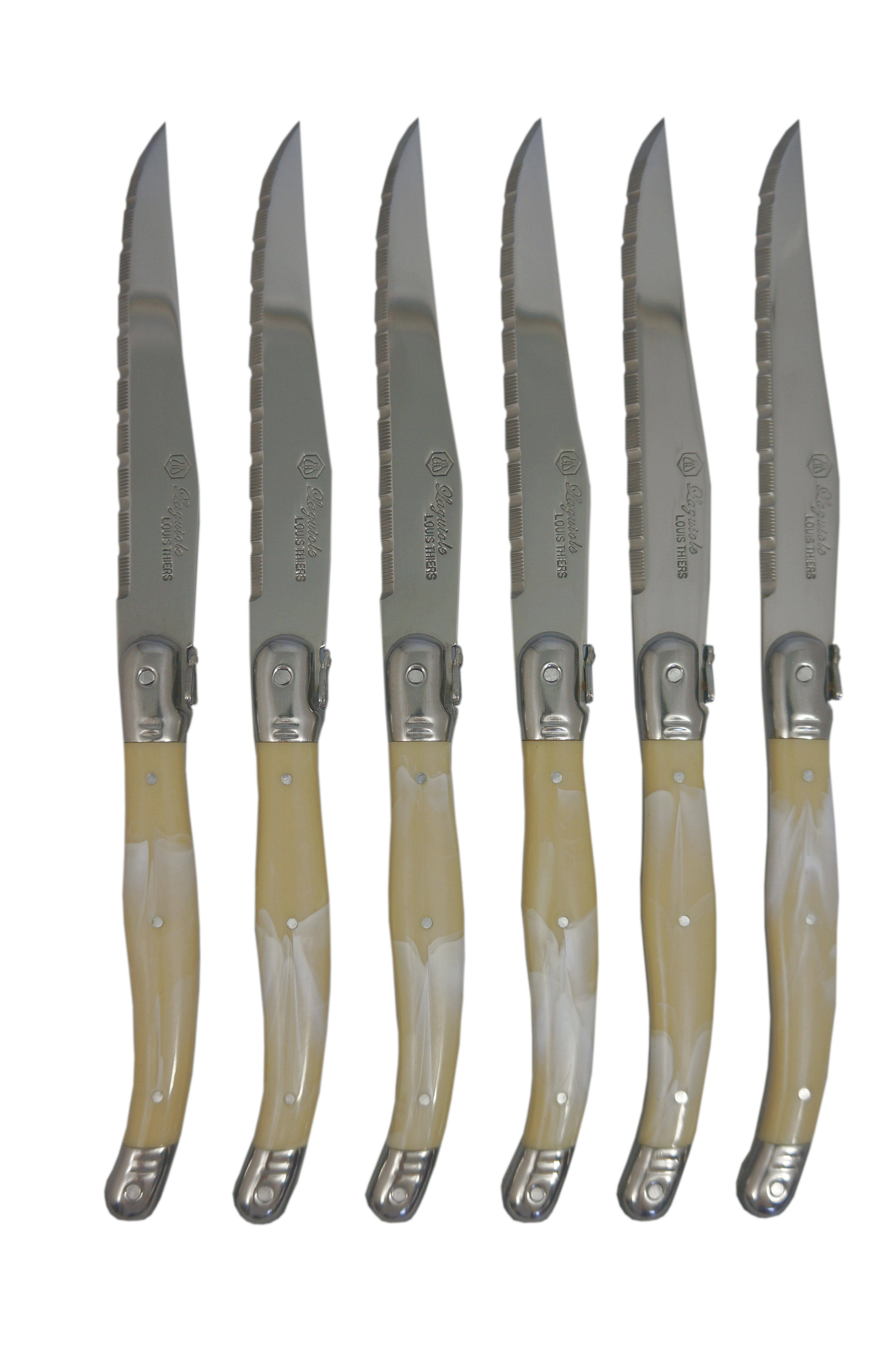 Louis Thiers Luxe Steak Knife Set Ivory Colour laguioleaustralia
