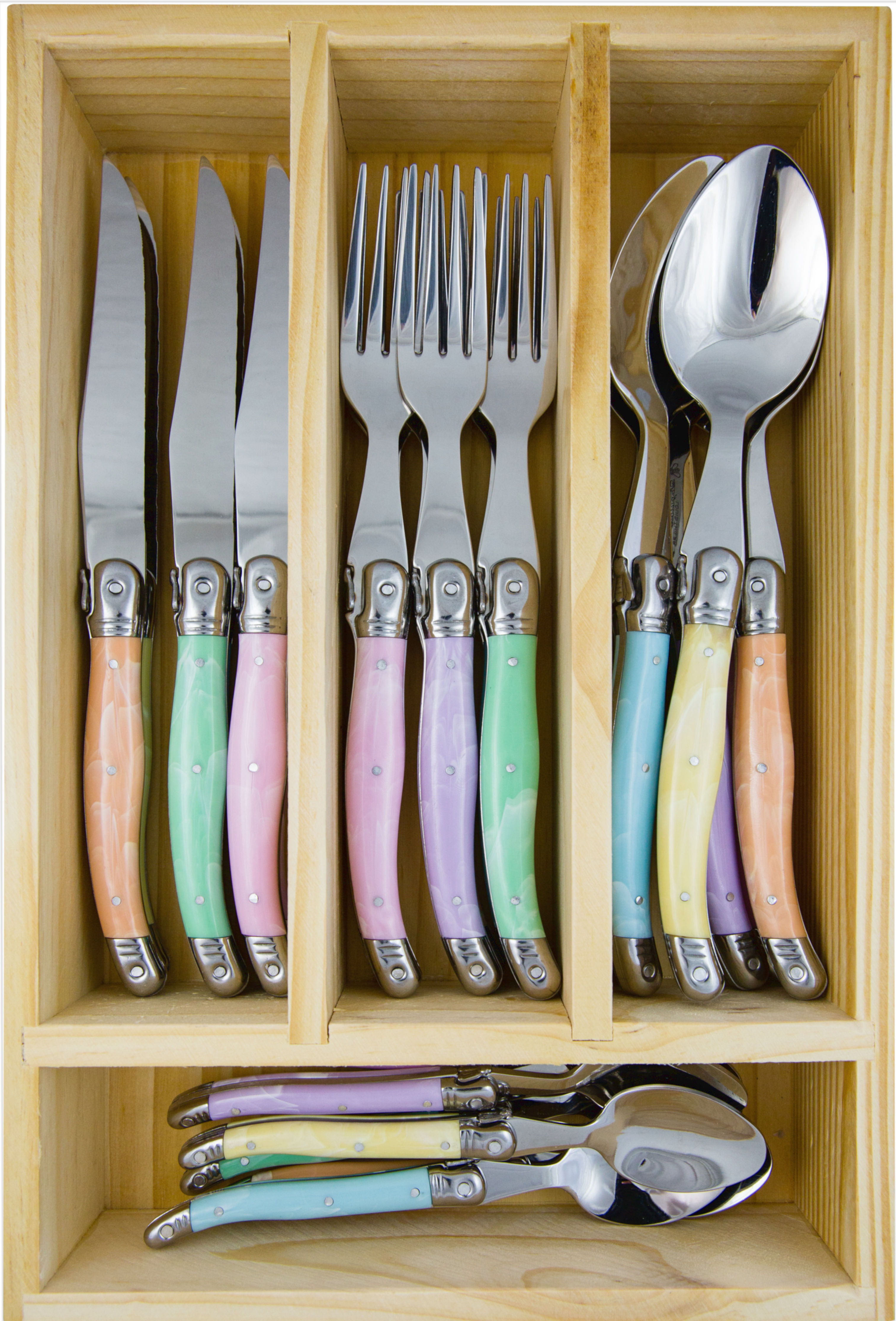 Louis Thiers Toujours 16-Piece Cutlery Set - Pastel