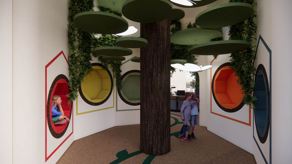 Entry Area - rendered with Revit and Enscape.