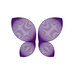Purple butterfly logo