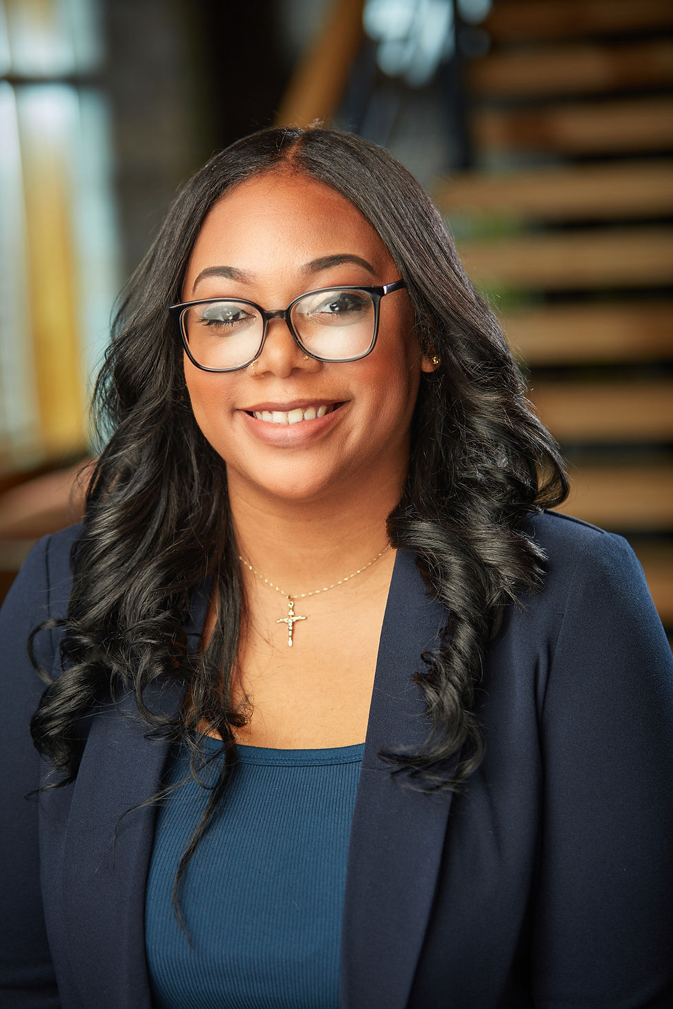 Professional headshot of woman in suitcoat in Appleton Wisconsin