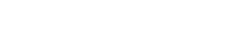Sara Jane Studios logo white writing underlined