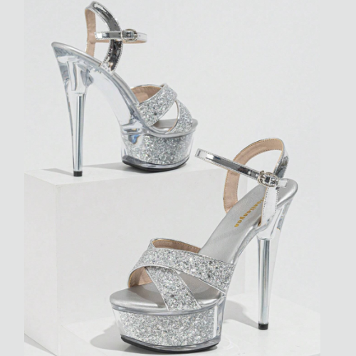 Thumbnail: IN STOCK - COMP HEELS - CC GLITTER (EUR35)