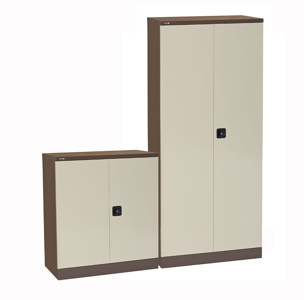 Go Contract Double Door Storage Cupboards Coffee & Cream A50 Office