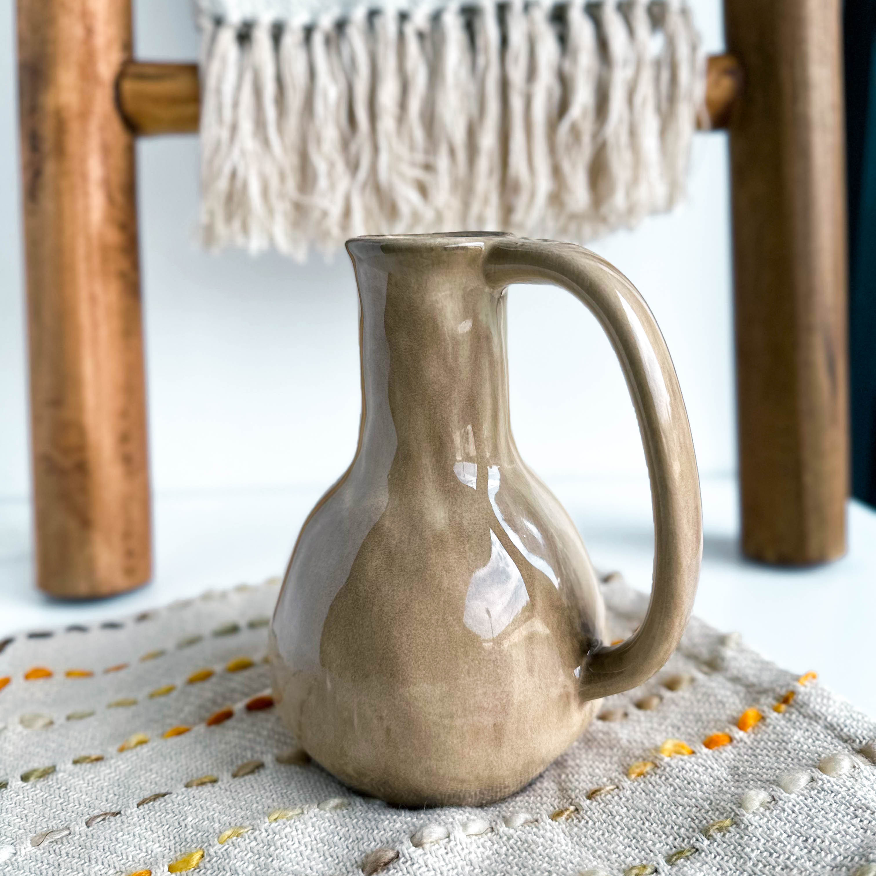 Jarrón nórdico beige