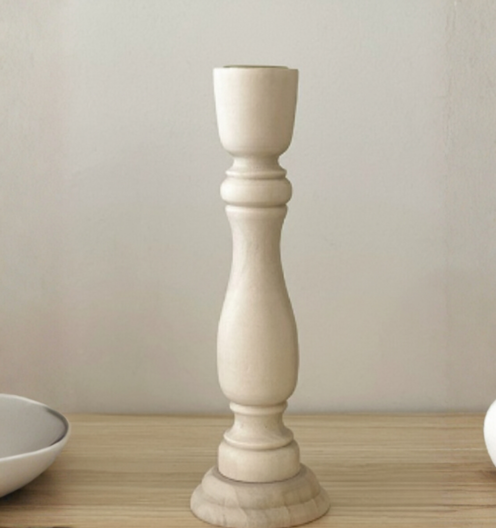 Candelabro madera tipo flauta grande
