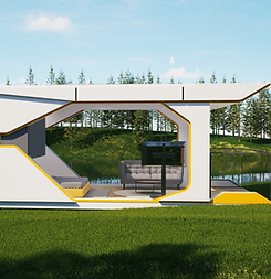 Futuristic Prefab Modular Space Capsule