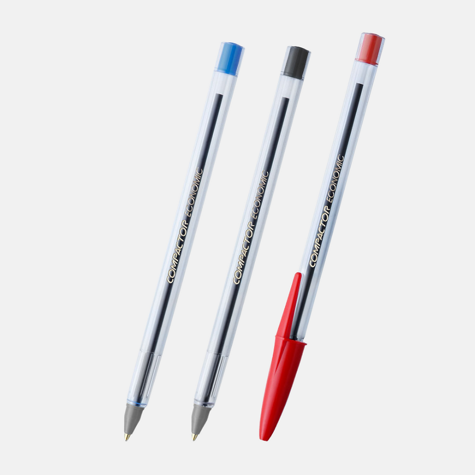 Caneta esferográfica Compactor Economic Vermelho