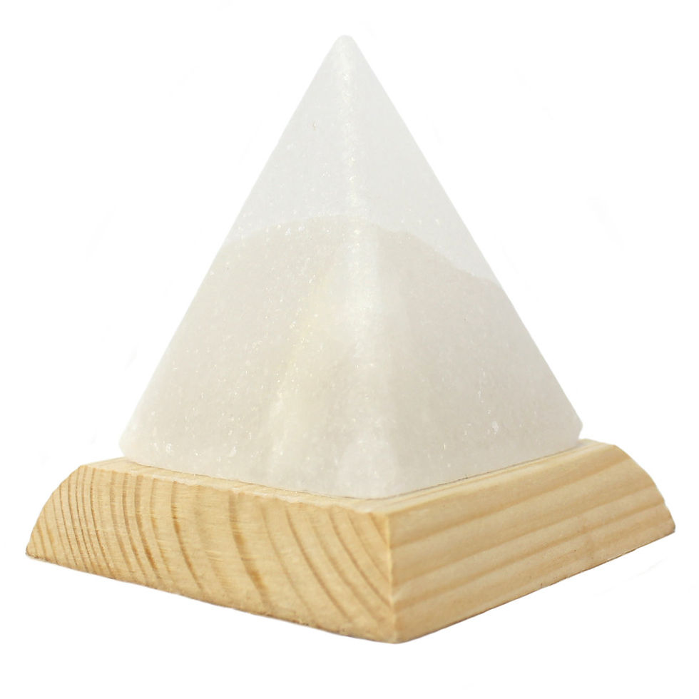 PYRAMID WHITE USB SALT LAMP