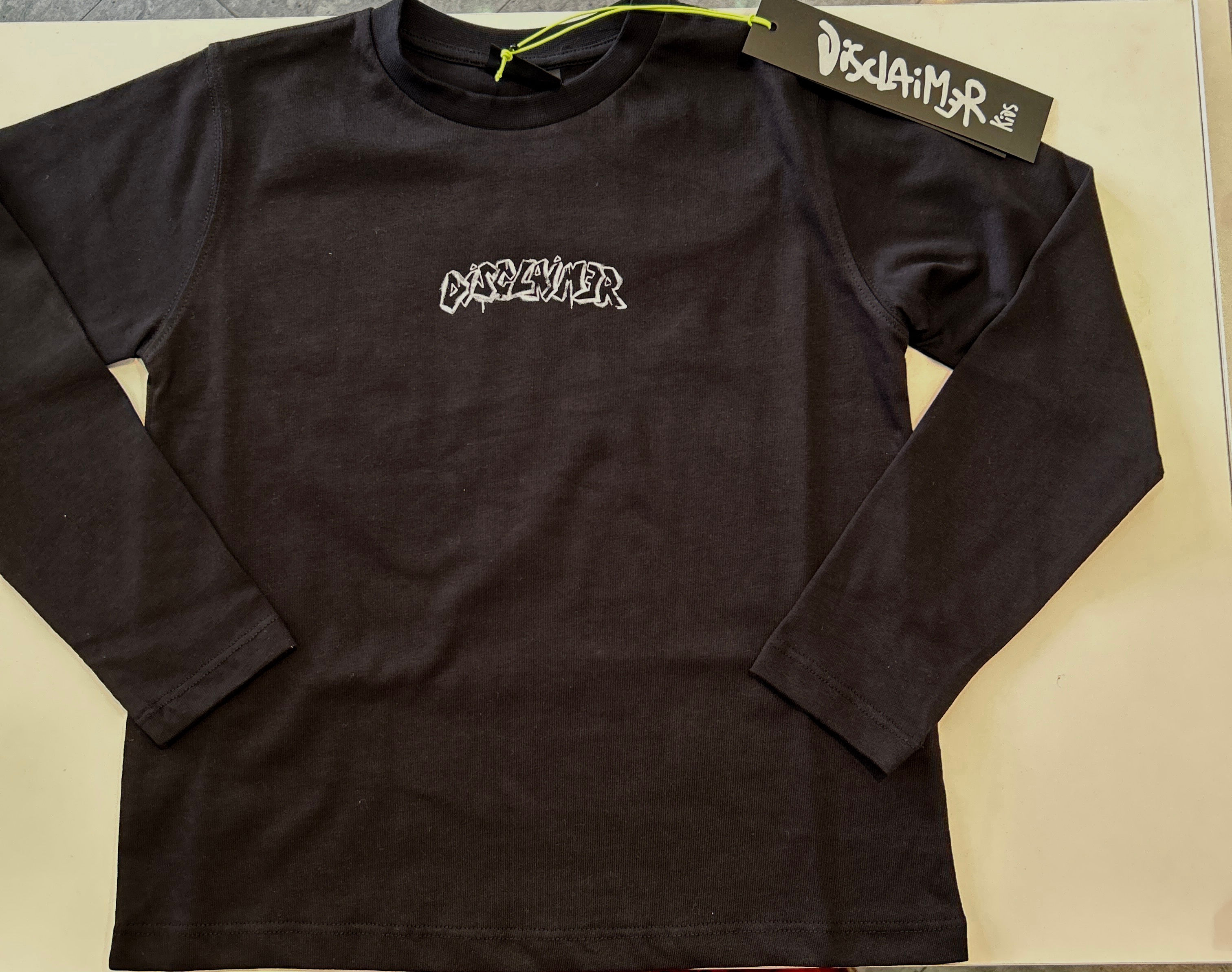 T-SHIRT NERA DISCLAIMER 