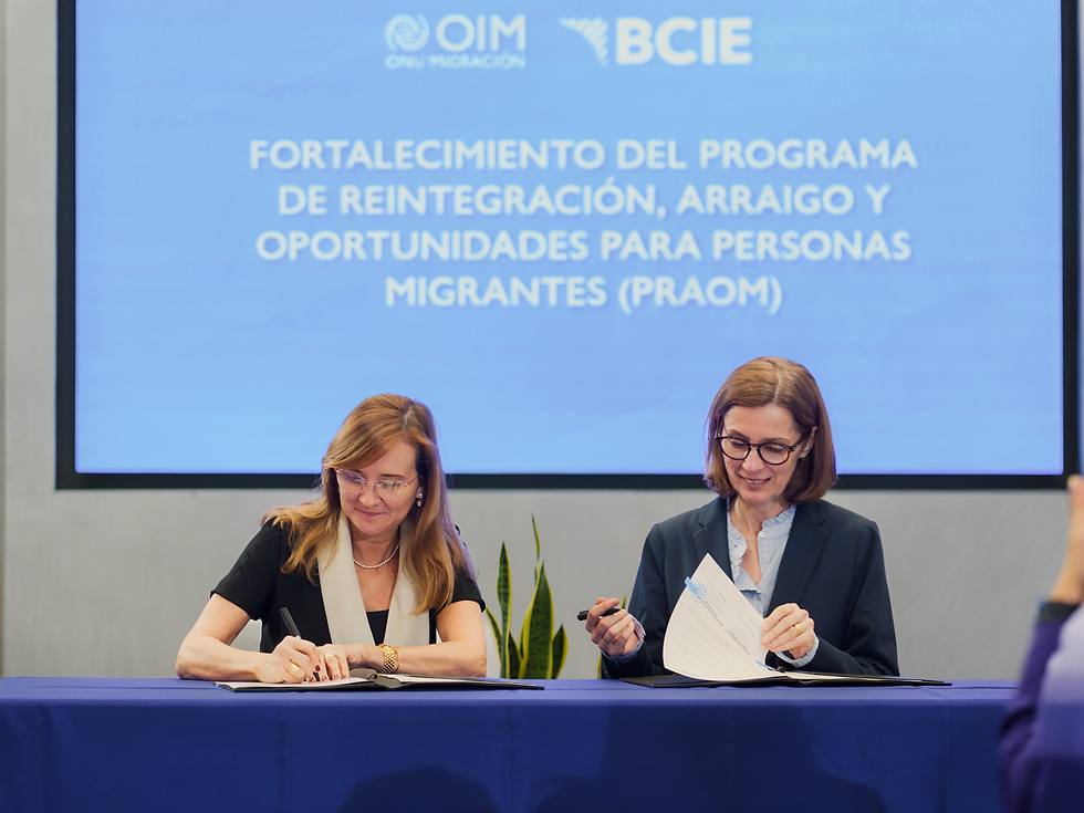 Migración y desarrollo, el eje de la nueva alianza entre BCIE y OIM