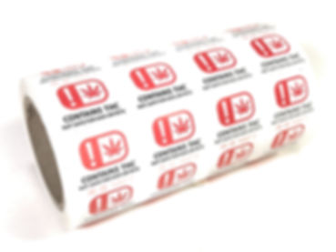 1500 Labels OMMA Oklahoma THC Universal Symbol Warning Safety Not Safe for Kids