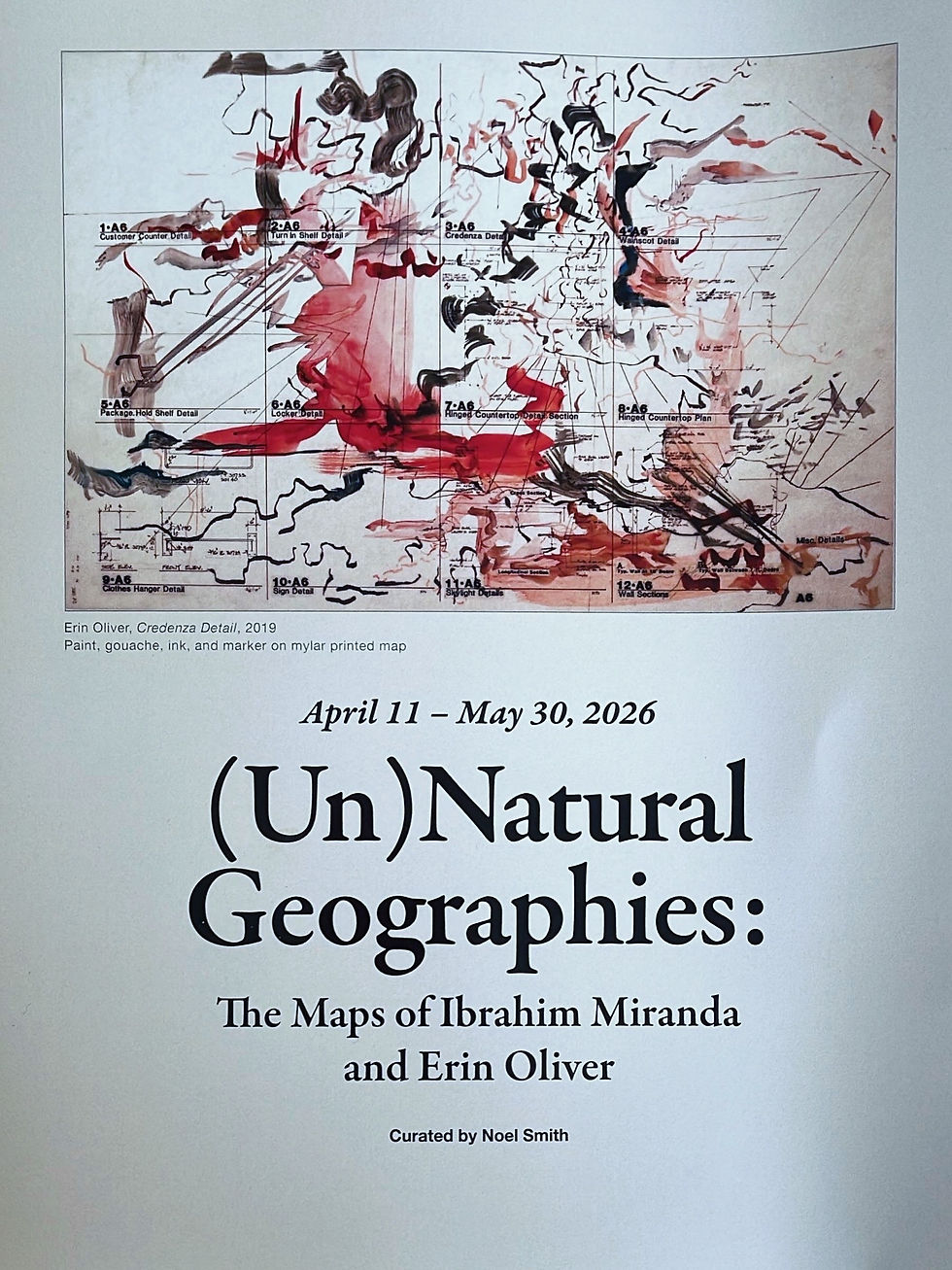 Cover of the catalogue for the exhibition (Un)Natural Geographies: The Maps of Ibrahim Miranda and Erin Oliver