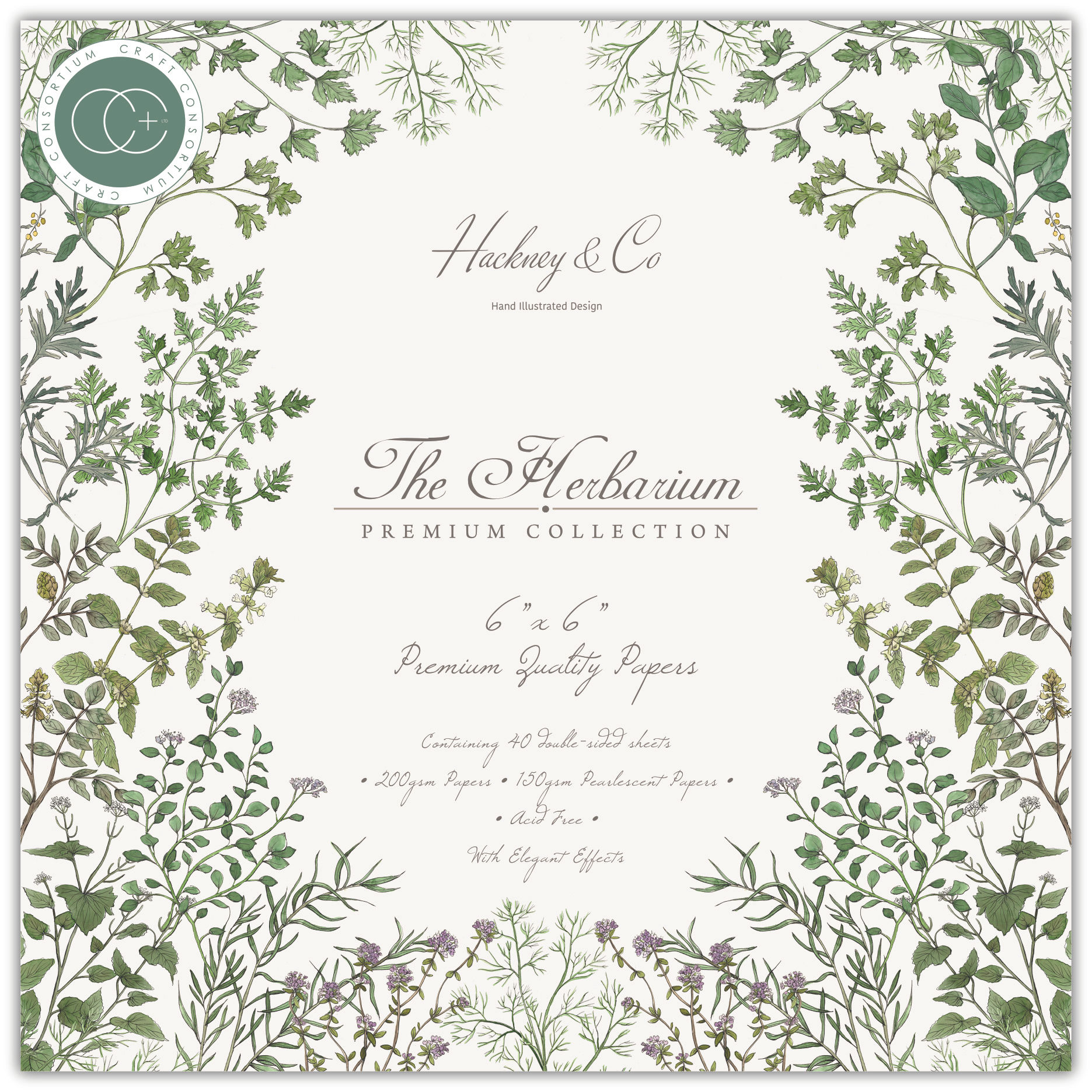 The Herbarium 6"x6"Premium Paper Pad