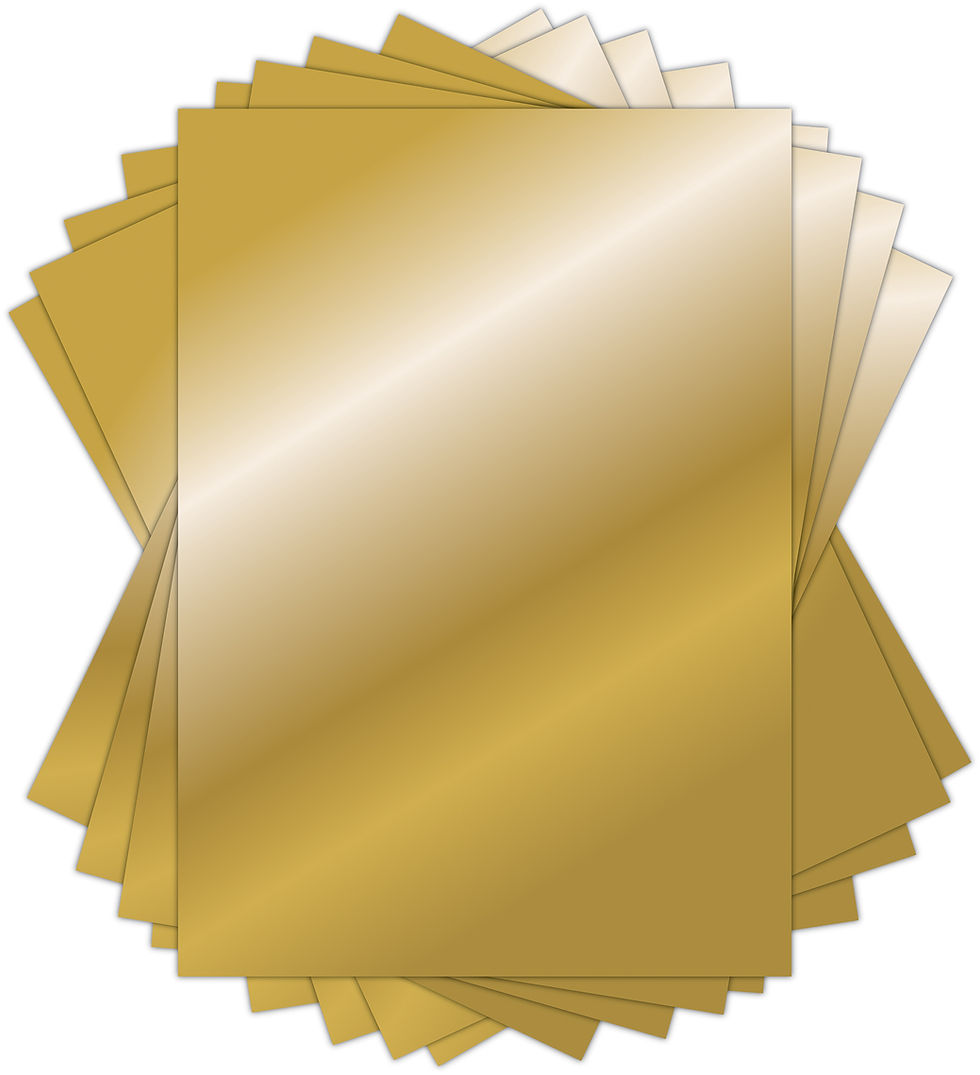 Thumbnail: The Essential Mirror Card - A4 Gold Mirror Card