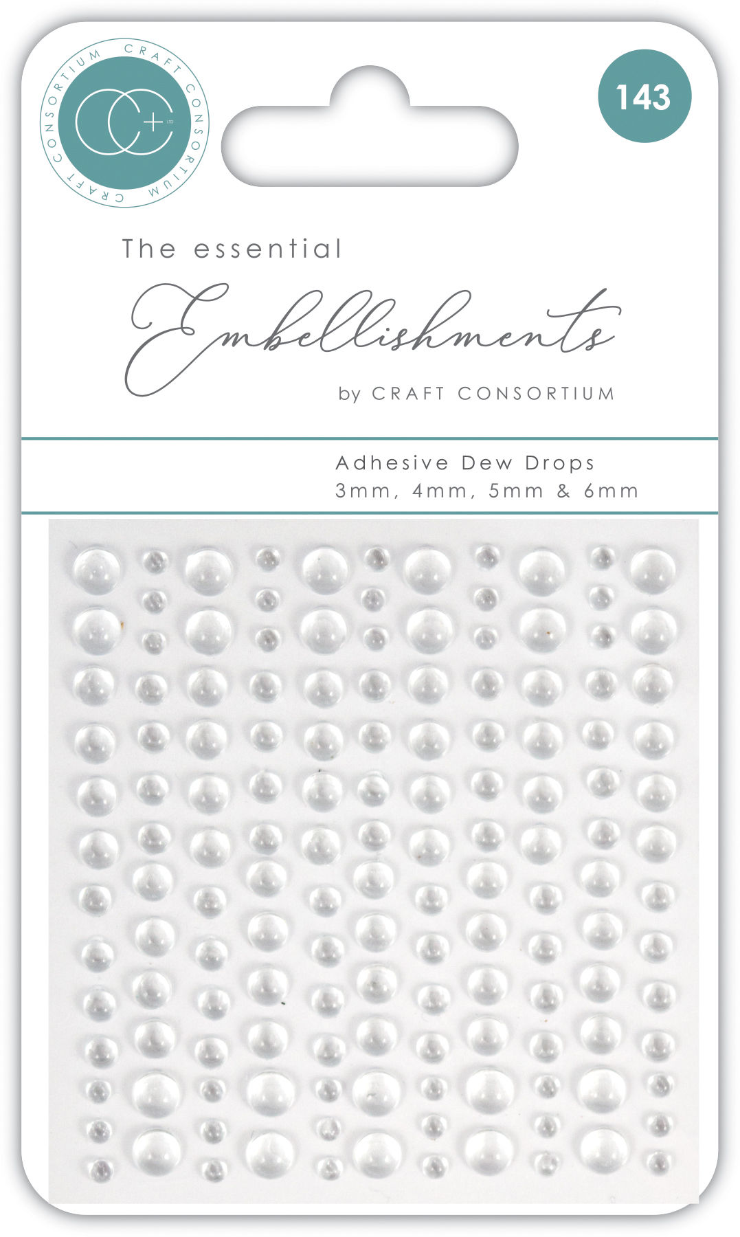 The Essential Embellishments - Adhesive Dew Drops - Clear