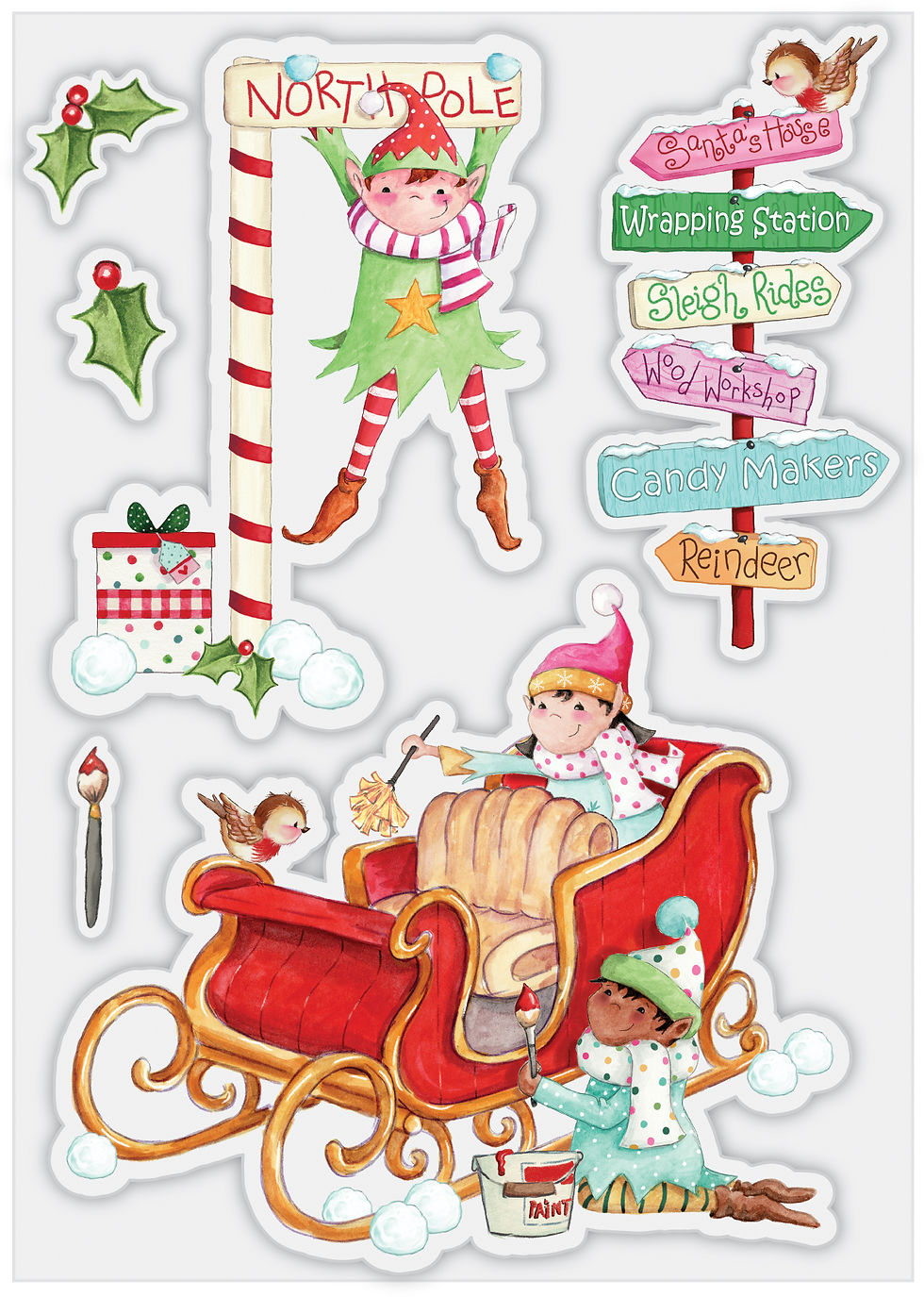 Thumbnail: Made by Elves - Sleigh - Stamp Set