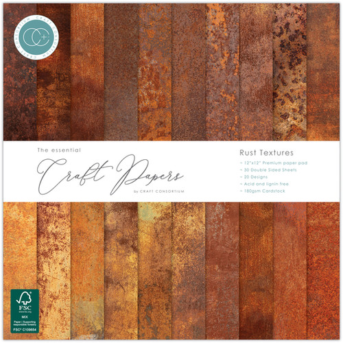 Rust Rivo Paper The Essential Craft Papers - 12x12 - Rust Textures | consumer