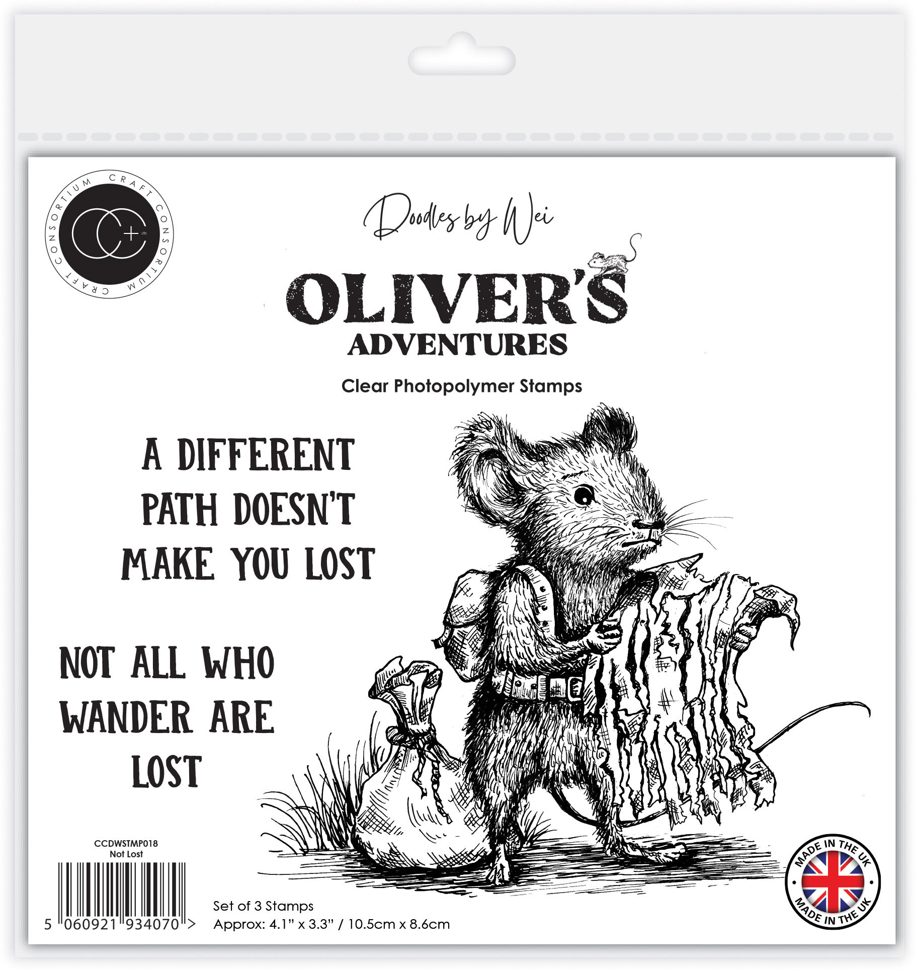 Oliver's Adventures - Not Lost - Clear Photopolymer Stamp Set
