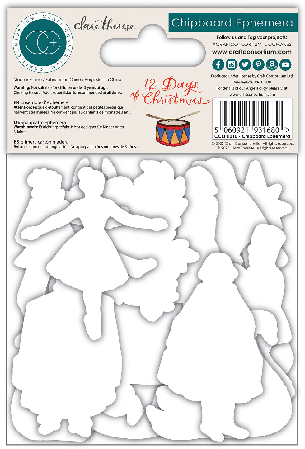 Thumbnail: 12 Days of Christmas - Chipboard Ephemera