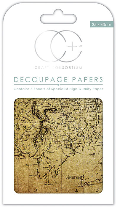 Thumbnail: World Map 2 - Decoupage Papers Set