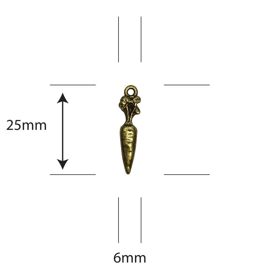 Thumbnail: Gardeners Delight - Carrot - Metal Charms