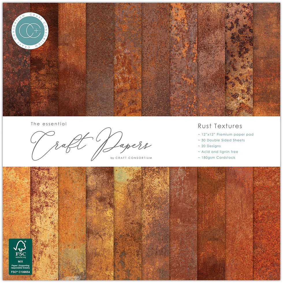 Thumbnail: The Essential Craft Papers - 12x12 - Rust Textures