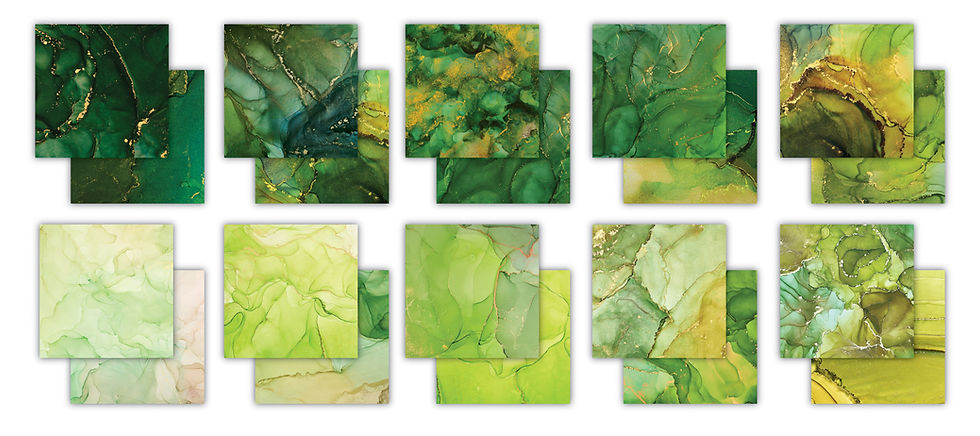 Thumbnail: The Essential Craft Papers - 6x6 - Ink Drops - Organic