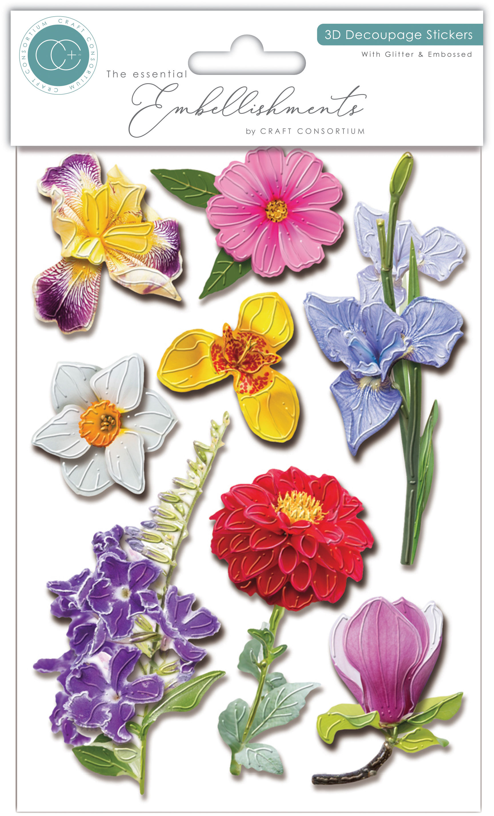 The Essential Embellishments - Wildflower - 3D Decoupage Flowers