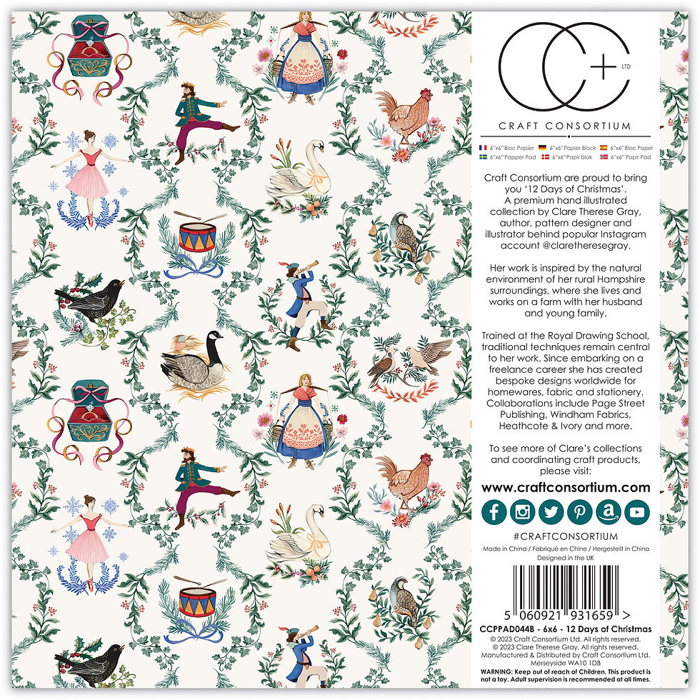 Thumbnail: 12 Days of Christmas - 6"x6" Premium Paper Pad
