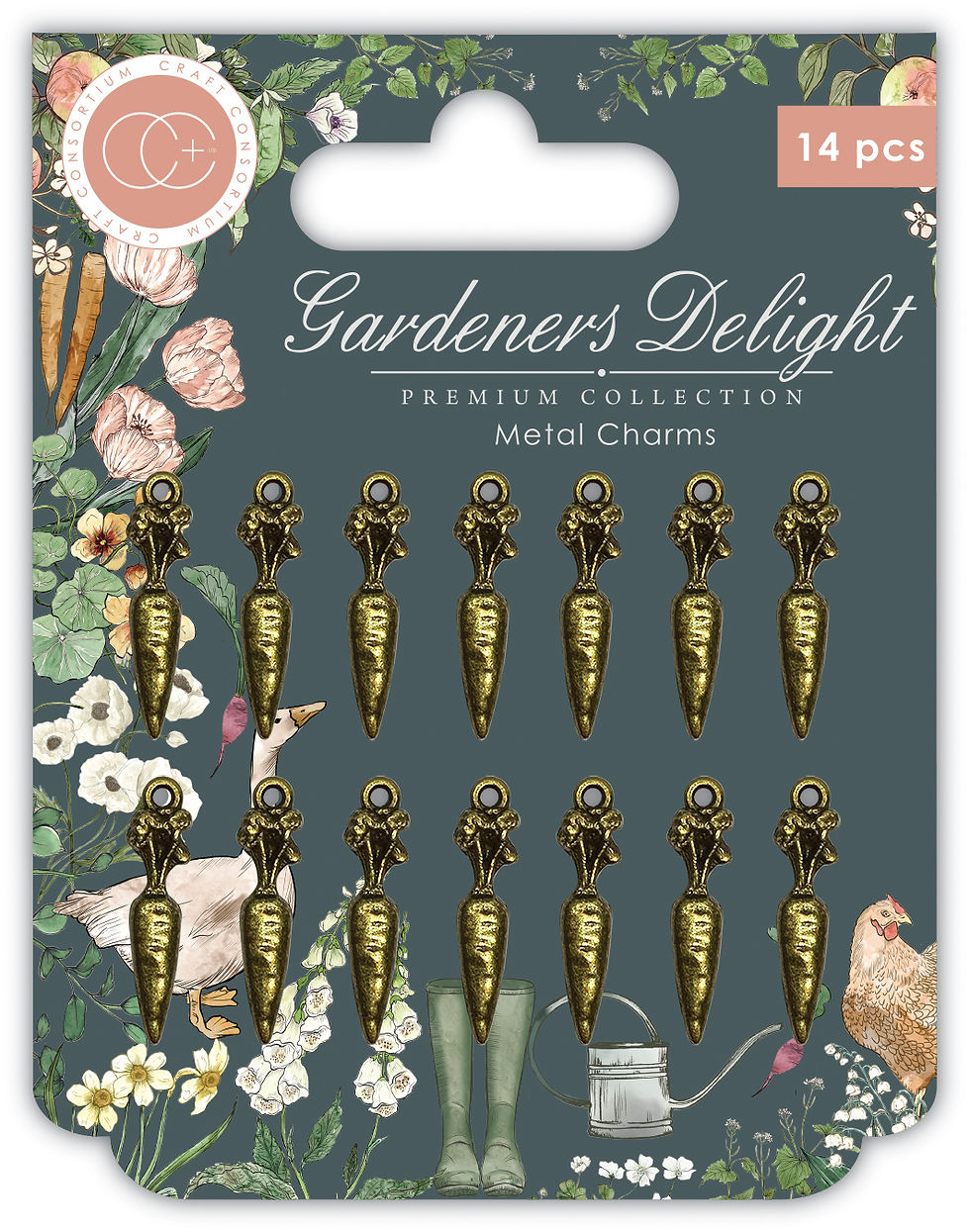 Gardeners Delight - Carrot - Metal Charms