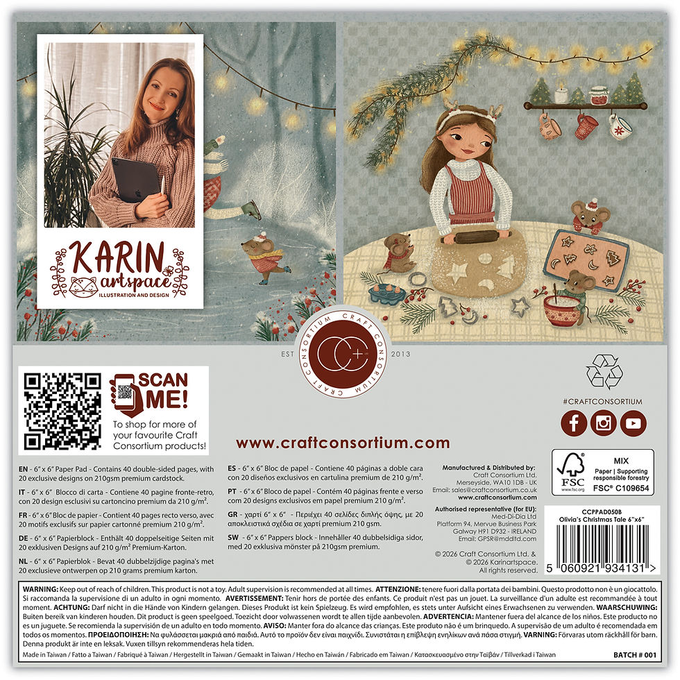 Thumbnail: Olivia's Christmas Tale - 6"x6" - Premium Paper Pad