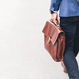 Walking with briefcase