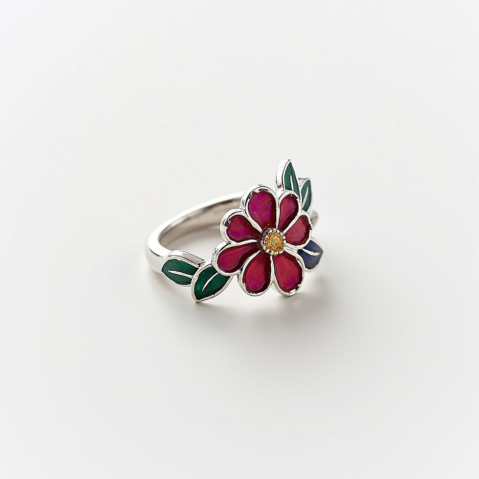 Enamel Floral Ring