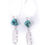 Thumbnail: turquoise feather sterling silver earrings